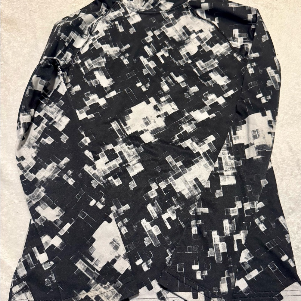 Black and White UA cold gear mock neck